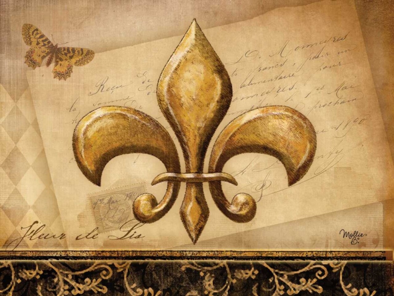 Fleur-de-lis XIII Poster Print by Mollie B. Mollie B. - Item # VARPDXMOL231